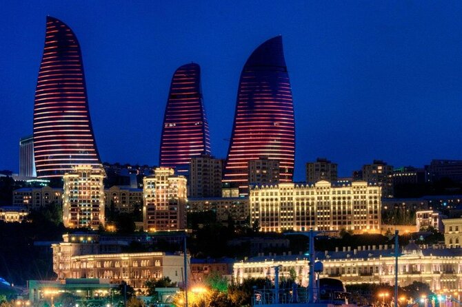 Baku City Sights Guided Night Walking Tour with Funicular - Philarmonia Garden, Fine Arts Museum Views, and a President Nearby