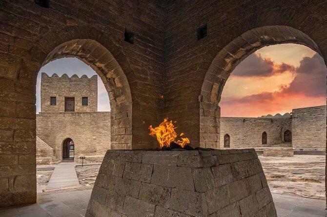 Baku Gobustan and Absheron guided tour + Free Airport Transfer - Ateshgah Fire Temple: Persian and Indian inscriptions in a flaming site