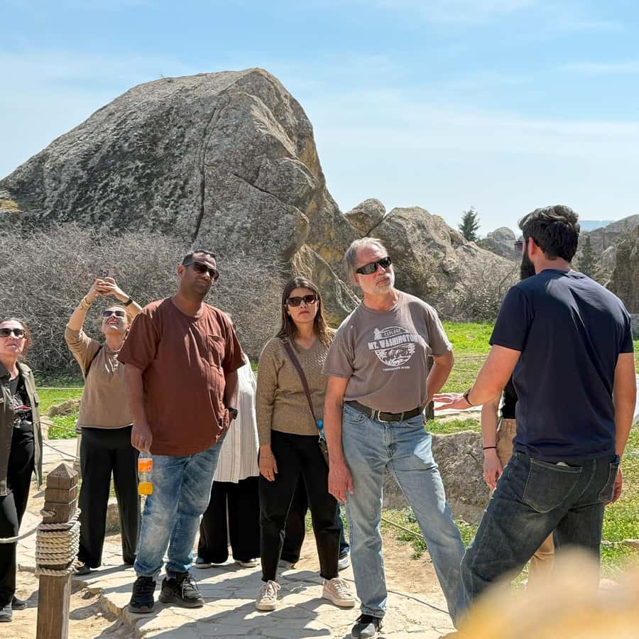 Baku: Gobustan, Mud Volcanoes, Fire Temple, & Yanar Dag Tour - Mud volcanoes near Baku: short visit, big natural effect