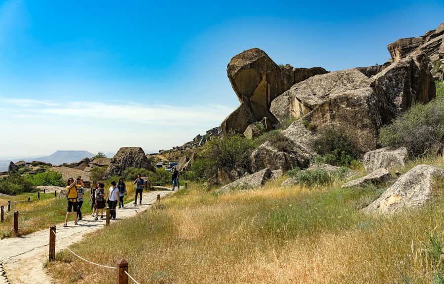Baku: Gobustan, Mud Volcanoes, Fire Temple, & Yanar Dag Tour - Yanar Dag Burning Mountain: the natural gas fire that never goes out