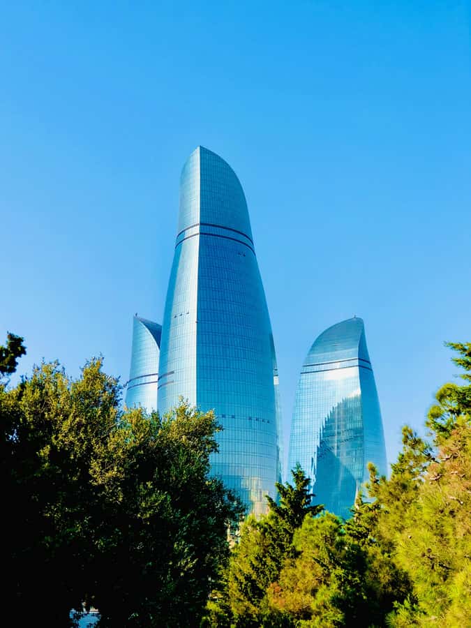 Baku: Night Panoramic Group Tour with Flame Towers 1 - Old City Sights Along the Route: Maiden Tower and Fountain Square
