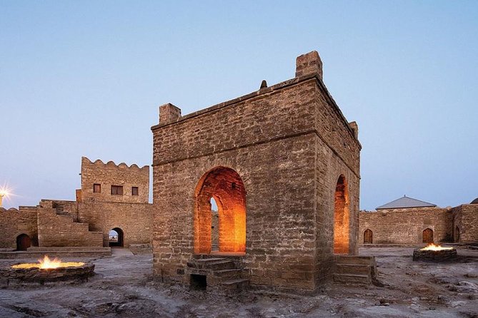 Fire Temple and Fire Mountain Tour - Yanar Dag, the Fire Mountain: a natural gas flame that never seems to quit