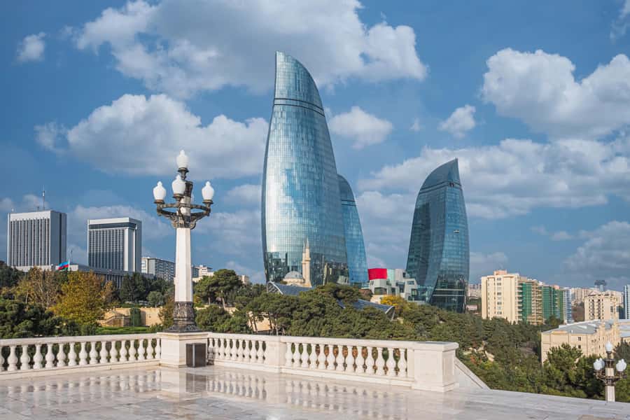 Heartbeat of Baku: Old & Modern City Walk (Group or Private) - Highland Park panoramas and Flame Towers: how the skyline gets explained