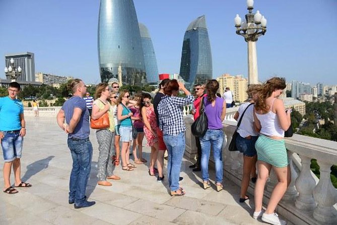Old and Modern Baku Tour ( Day & Night Time) - Flame Towers at night: the modern Baku payoff